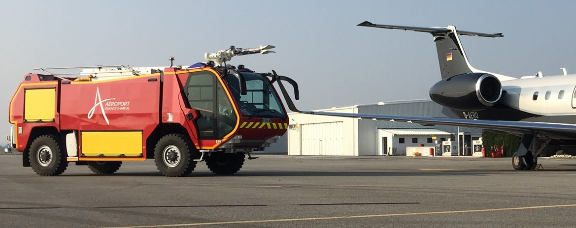 Véhicule incendie à l'aéroport Valence - Chabeuil